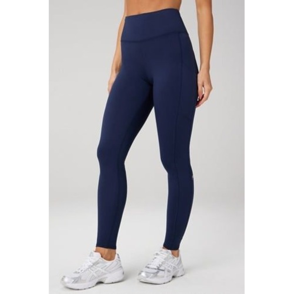 Fabletics Cold Weather High-Waisted Pocket Leggings Deep Navy Large‎ Short
